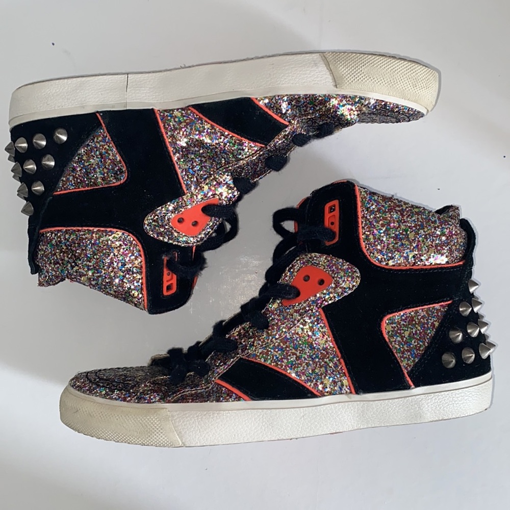 ASH Limited Edition Sparkle High Top Sneakers